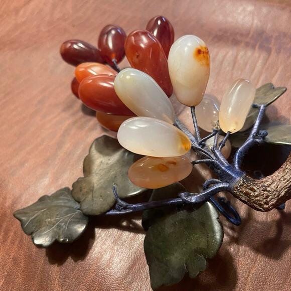 Vintage agate and onyx grapes - Picture 6 of 9